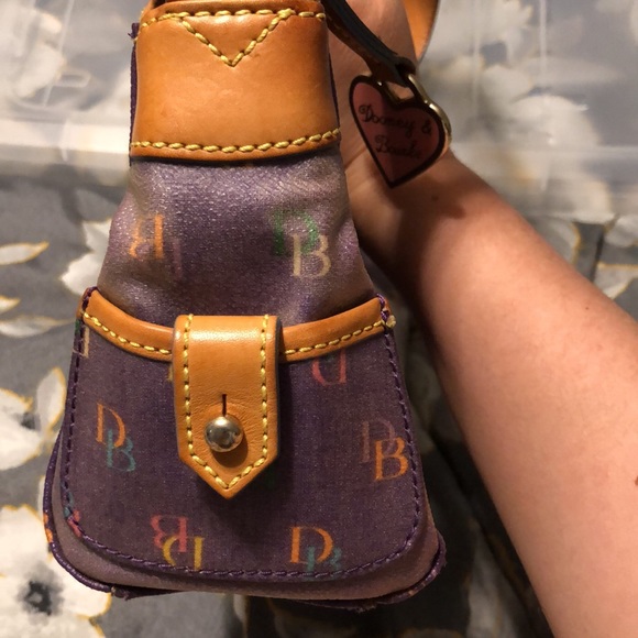 Dooney and Bourke purple monogram multi colored handbag - Picture 3 of 11